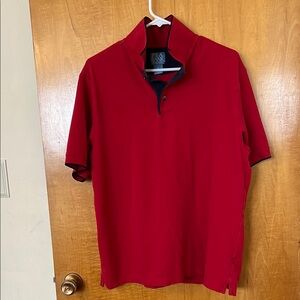 Medium Jos A. Banks short-sleeved red polo